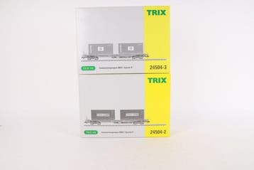 Trix H0 - 24504-2/-3 - Modeltrein goederenwagon (2) -