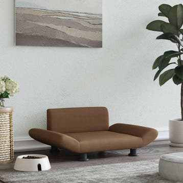 vidaXL Hondenmand 70x45x28 cm stof bruin, Verzenden