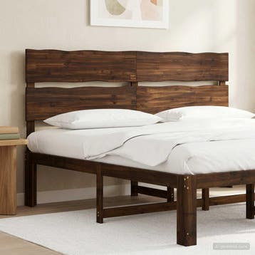 vidaXL Live Edge Hoofdbord ROSTOCK Donkerbruin 200 cm, Maison & Meubles, Verzenden
