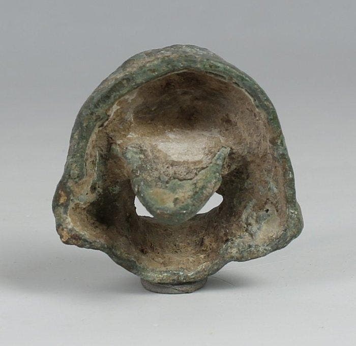 Oud-Romeins Brons Theatermasker hoofdapplicatie, Verzamelen, Mineralen en Fossielen