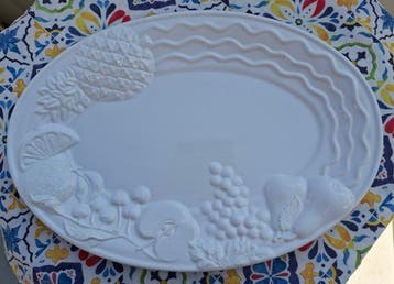 Dos Santos - Plat de service - Majolique - Grand plateau de, Antiek en Kunst