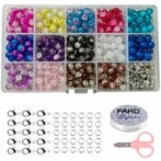 Fako Bijoux - DIY Glas Kralen Set - Glaskralen Crack Mix &, Hobby en Vrije tijd, Verzenden, Nieuw