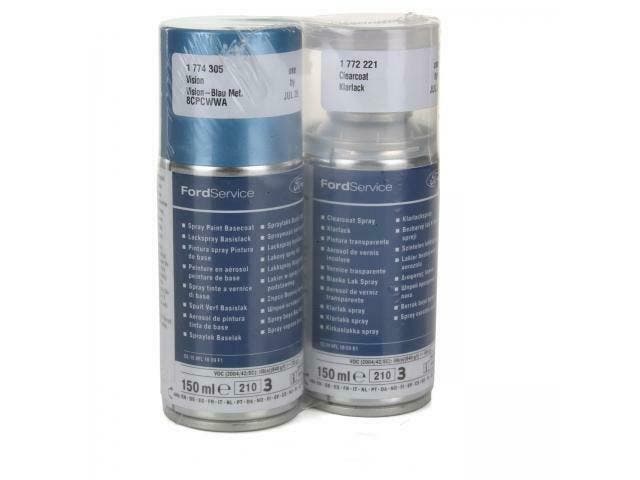 ORIGINEEL Ford spuitverf VISION BLUE-METALLIC + blanke lak 1, Auto diversen, Autogereedschap, Ophalen of Verzenden