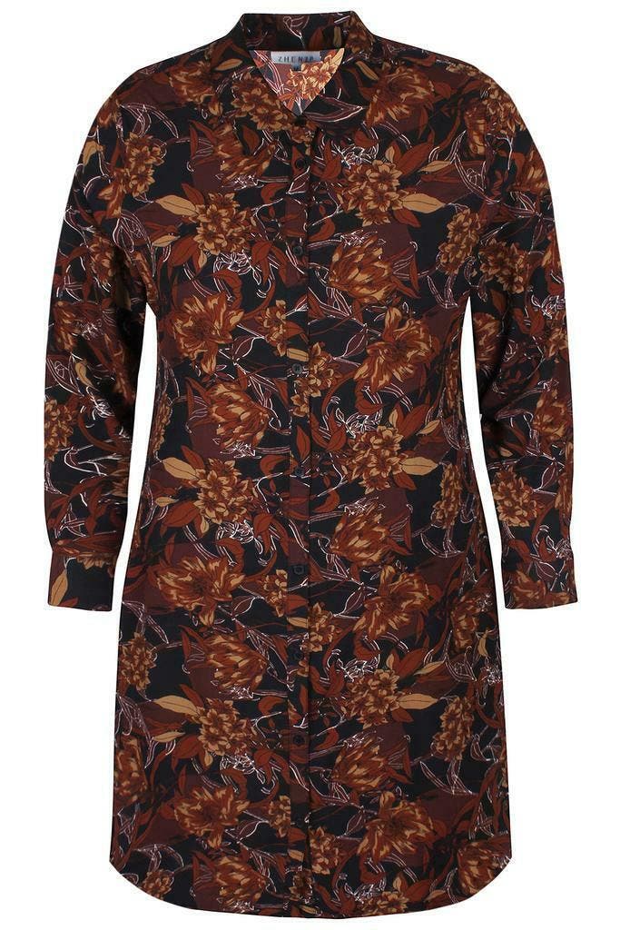 Blouse ALKE Zhenzi lang bloem print maat 50/52, Kleding | Dames, Blouses en Tunieken, Verzenden