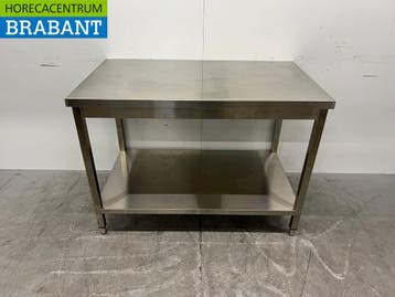 RVS Werktafel met onderschap 120 x 70 x 86,5 cm Horeca, Ophalen of Verzenden