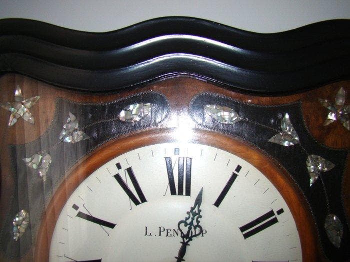 Horloge murale - Bois - 1850-1900, Antiquités & Art, Antiquités | Horloges