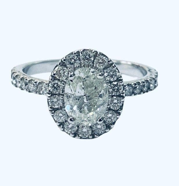 Sans prix de réserve - Bague - 14 carats Or blanc - 1.56ct., Bijoux, Sacs & Beauté, Bagues