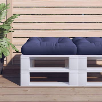 vidaXL Palletkussen 58x58x10 cm oxford stof marineblauw, Huis en Inrichting, Verzenden, Nieuw