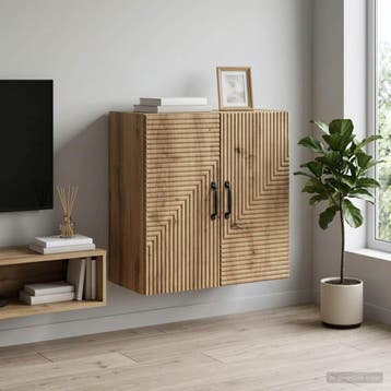 vidaXL Wandkast 59 x 31 x 60 cm Bewerkt hout Artisanaal, Verzenden, Nieuw