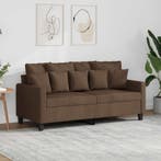 vidaXL Tweezitsbank / zetel 140 cm stof bruin, Verzenden, Nieuw