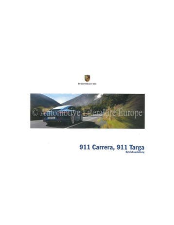 2015 PORSCHE 911 CARRERA / TARGA INSTRUCTIEBOEKJE DUITS, Ophalen of Verzenden