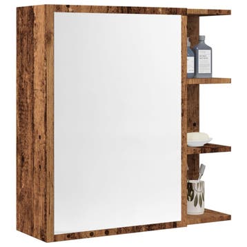 vidaXL Badkamerspiegelkast 62,5x20,5x64cm bewerkt hout oud, Verzenden