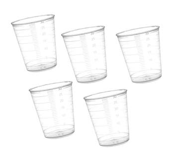 Set van 160 maatbekertjes (30 ml, transp., schaalverdeling,, Verzenden, Nieuw