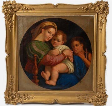 After Raphael 19 century - Mother and Child, Antiquités & Art