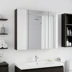 vidaXL Badkamerspiegelkast Zwart Eiken 80 x 14.5 x 70 cm, Verzenden, Nieuw