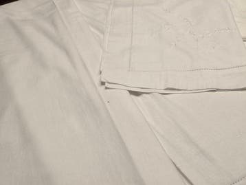 Drap de lit (3) - 260 cm - 230 cm - anciens trousseaux