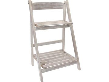 Veiling - Plantenrek Whitwash Hout Opvouwbaar 32X41X66 CM, Tuin en Terras, Nieuw