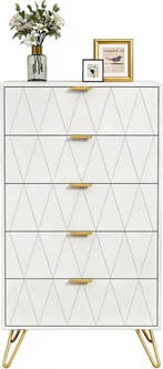 UEV Commode met 5 schuifladen, 60 x 34 x 110 cm, opbergcommo, Verzenden, Nieuw