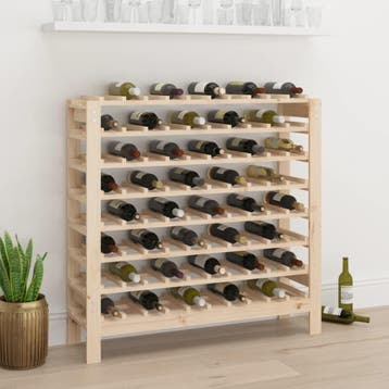 vidaXL Wijnrek 109,5x30x107,5 cm massief grenenhout, Verzenden