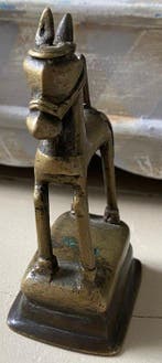 Beeld, Vahana Nandi of Khandoba - 11.5 cm - Brons