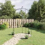 vidaXL Tuinboog Ø180x255 cm staal zwart, Verzenden