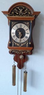 Pendule à balancier (3) - Style antique - Bronze argenté,, Antiquités & Art, Antiquités | Horloges