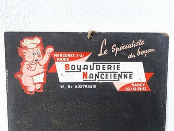 Boyauderie Nanceienne tableau noir - Panneau - Bois
