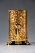 Verguld metalen Zushi (draagbaar heiligdom) met een