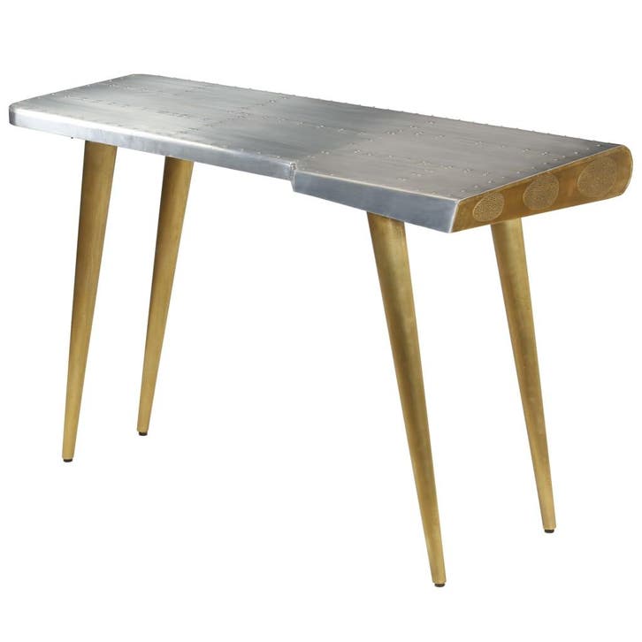 vidaXL Schrijftafel Aviator vintage luchtvaartstijl, Huis en Inrichting, Bureaus, Nieuw, Verzenden