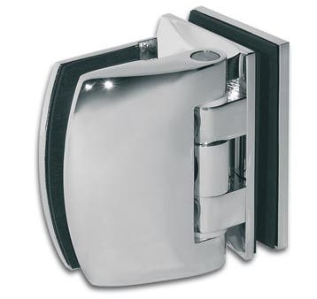 Douchedeurscharnier Atlantica 90° glas-glas-Verchroomd, Doe-het-zelf en Bouw, Verzenden, Nieuw
