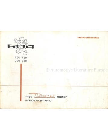 1973 PEUGEOT 504 INSTRUCTIEBOEKJE NEDERLANDS, Ophalen of Verzenden