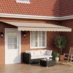 vidaXL Elektrisch Uitschuifbare Zonneluifel Beige en, Tuin en Terras, Zonneschermen, Verzenden, Nieuw