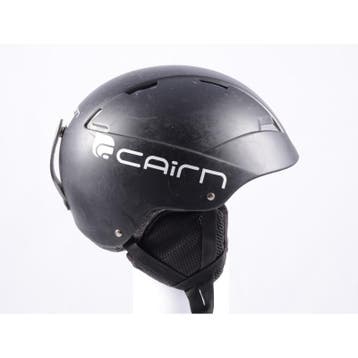 57 58 skihelm/snowboardhelm CAIRN LOC-ACTIVE, Matte black/wh, Verzenden