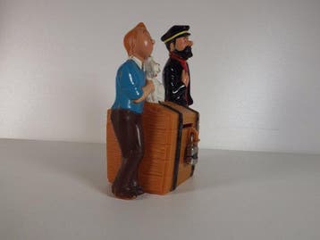 Rare Tirelire Vintage Tintin, Milou & Haddock - Sparekassen
