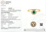 Bague - 14 carats Or jaune - 0.57ct. tw. Émeraude - Diamant, Bijoux, Sacs & Beauté