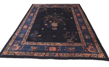 Antique Chinese Peking Carpet - Genuine Asian Handmade Rug -, Huis en Inrichting, Stoffering | Tapijten en Vloerkleden, Nieuw