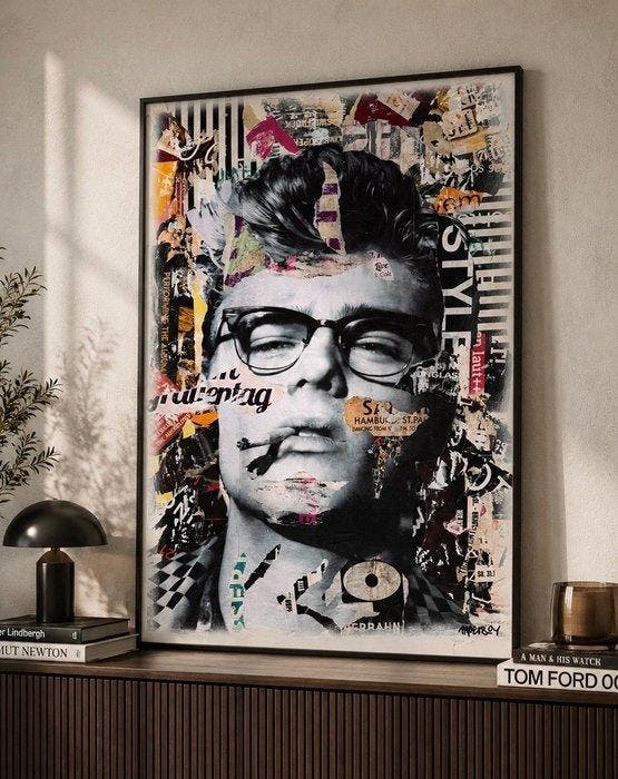 PaperBoy - James Dean: Fragile Layers (Original Mixed Media), Antiek en Kunst, Kunst | Schilderijen | Modern