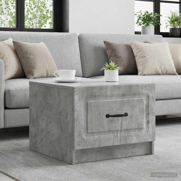 vidaXL Salontafel Betongrijs 49 x 50 x 37 cm Bewerkt hout, Verzenden