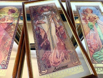 Alphonse Mucha (après) - Wandspiegel (4)- De Vier