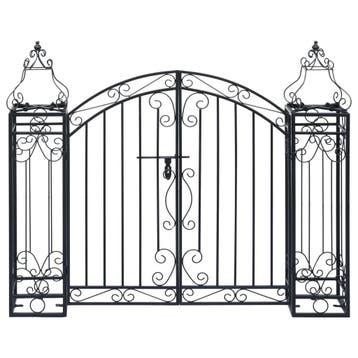 Tuinpoort zwart 122x100cm | Retour deal | Nu grijpen!, Tuin en Terras, 100 tot 150 cm, Verzenden, 100 tot 150 cm, Zo goed als nieuw