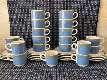 Villeroy & Boch - Service à café (33) - Tipo Viva Blue /, Antiquités & Art
