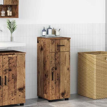 vidaXL Badkamerkast Oud Hout 30 x 35 x 80 cm Bewerkt hout,, Verzenden