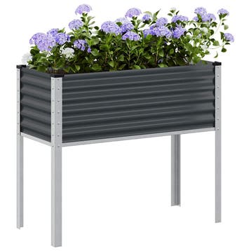 vidaXL Plantenbak Antraciet 100x45x90 cm Staal, Verzenden, Nieuw
