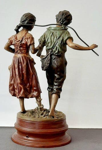 Ernest Rancoulet (1870-1915) after - sculptuur, Freudige