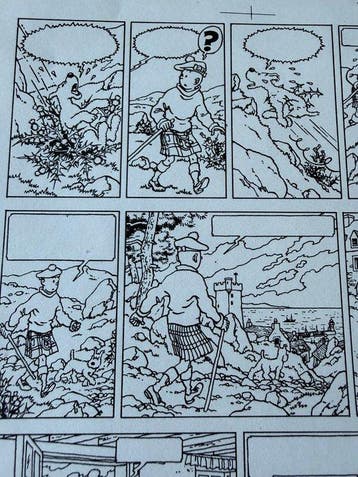 Tintin - L’île noire - page 41 en édition alternée avec, Nieuw