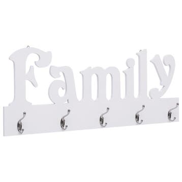 vidaXL Wandkapstok FAMILY 74x29,5 cm, Verzenden, Nieuw
