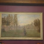 Séverin Duolé (1859-1906) - Scène bucolique avec bergère