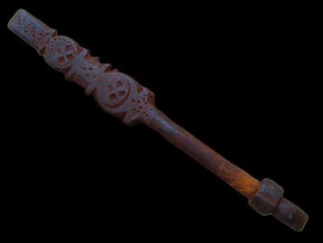 Byzantin Pince à épiler en bronze antique, finement décorée