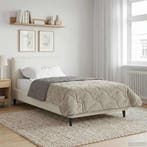 vidaXL Winter Duvet Gekwilt Lichtgrijs 140 x 220 cm, Verzenden