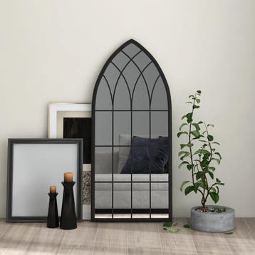 vidaXL Spiegel 100x45 cm ijzer zwart, Huis en Inrichting, Woonaccessoires | Spiegels, Verzenden, Nieuw